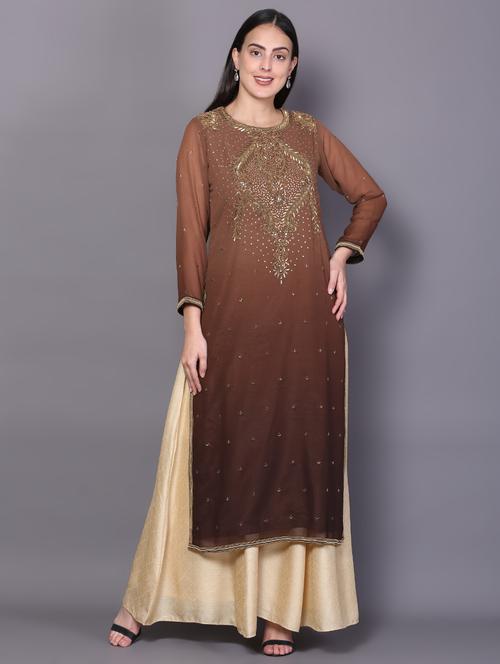 embellished straight kurta - 17333181 - Very Small Image - 1