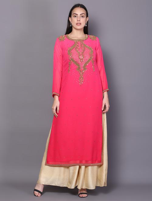 embellished straight kurta - 17333182 - Very Small Image - 1