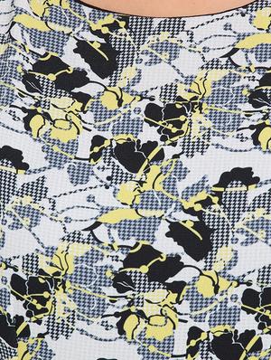 contrast panel floral a-line dress - 17333349 - Standard Image - 4