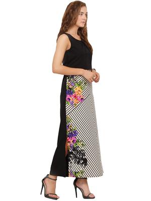 tie back printed a-line dress - 17333350 - Standard Image - 2