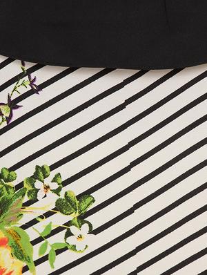 tie back printed a-line dress - 17333350 - Standard Image - 4