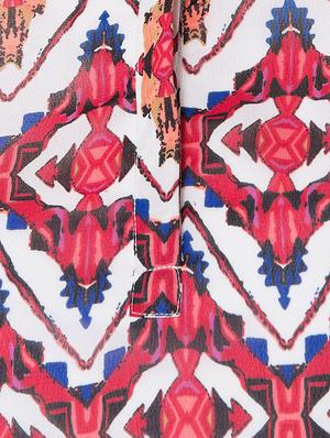 bell sleeved printed a-line dress - 17333351 - Standard Image - 6