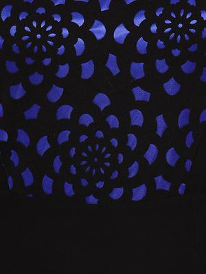 contrast print a-line dress - 17333352 - Standard Image - 4