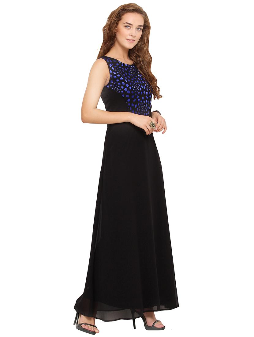 contrast print a-line dress - 17333352 - Zoom Image - 2