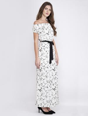 tie front high slit maxi dress - 17333357 - Standard Image - 2
