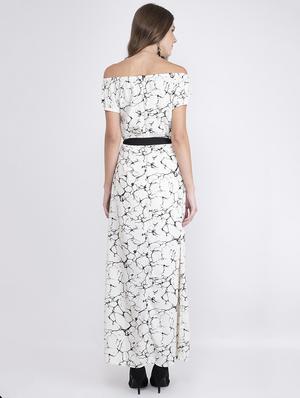 tie front high slit maxi dress - 17333357 - Standard Image - 3