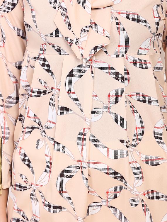 tie up neck printed a-line dress - 17333358 - Zoom Image - 5