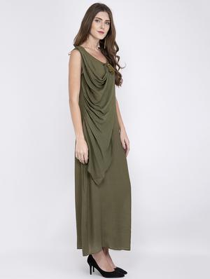 cowl detail tassel embellished a-line dress - 17333366 - Standard Image - 2