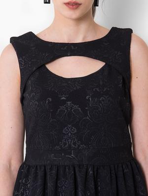 cut out detail gathered a-line dress - 17333369 - Standard Image - 5