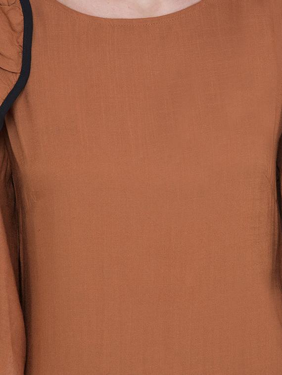 cold shoulder a-line dress - 17333375 - Zoom Image - 4