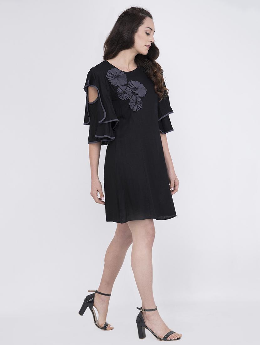 cold shoulder a-line dress - 17333379 - Zoom Image - 2