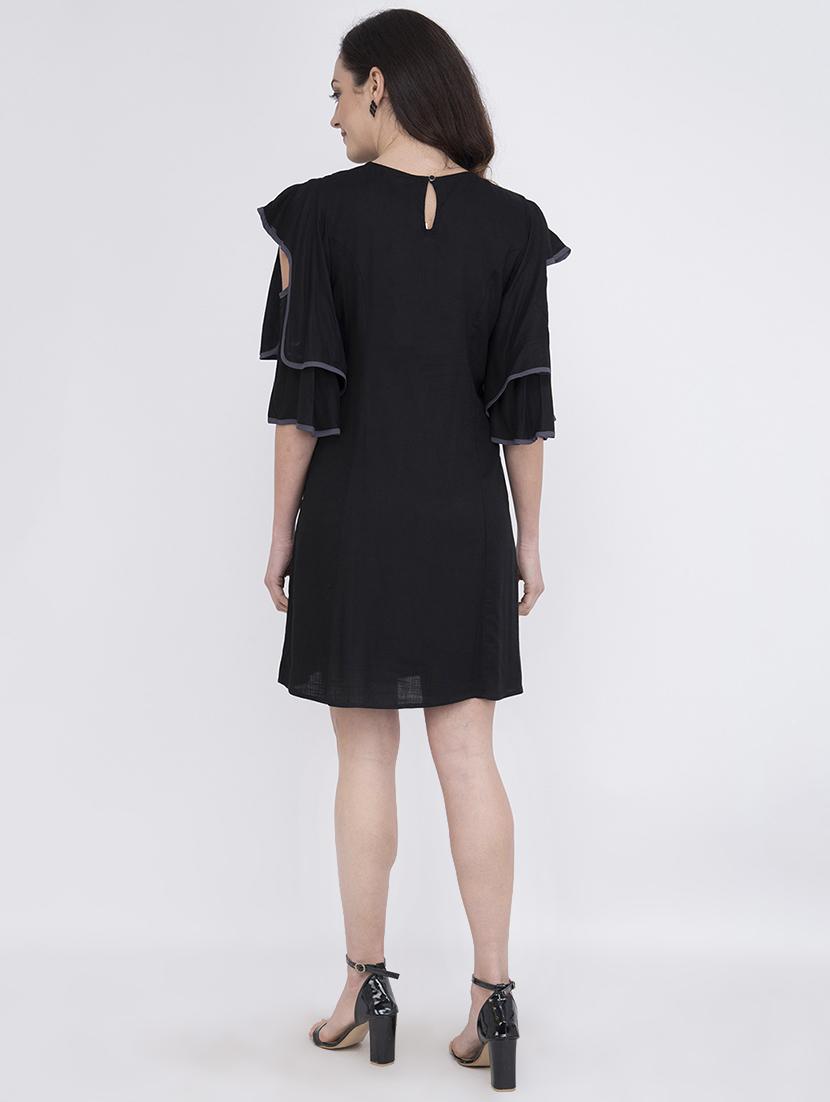 cold shoulder a-line dress - 17333379 - Zoom Image - 3