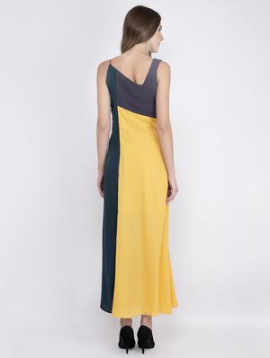 embellished detail color block a-line dress - 17333383 - Standard Image - 3