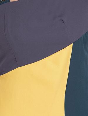 embellished detail color block a-line dress - 17333383 - Standard Image - 4