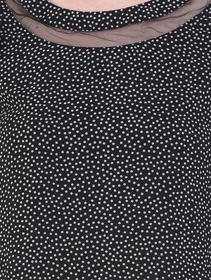 cold shoulder polka dot a-line dress - 17333384 - Standard Image - 4