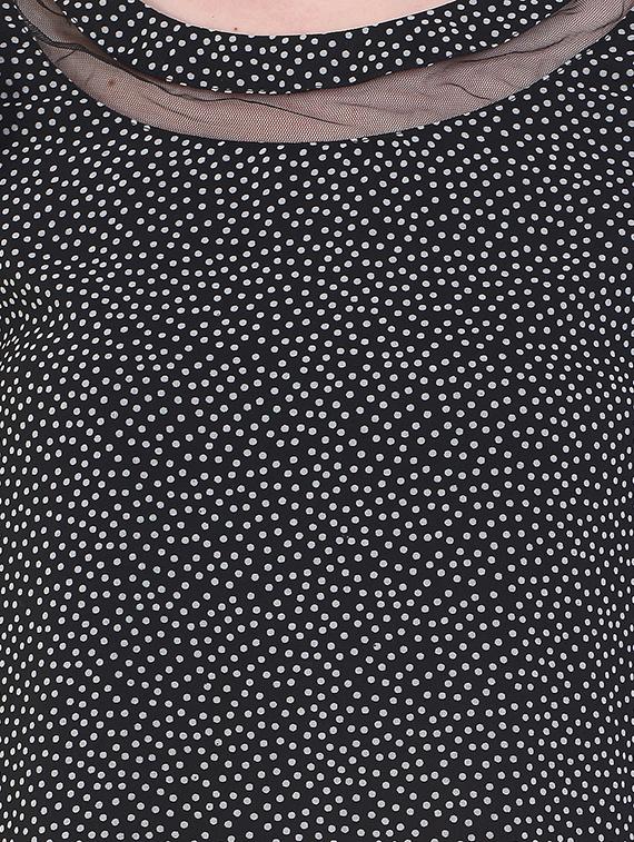 cold shoulder polka dot a-line dress - 17333384 - Zoom Image - 4