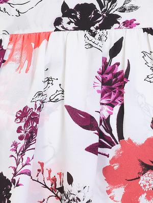 cold shoulder floral a-line dress - 17333385 - Standard Image - 5