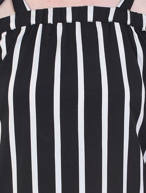 tie knot shoulder striped shift dress - 17333387 - Standard Image - 5