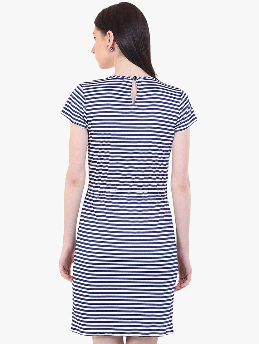 drawstring striped a-line dress - 17333392 - Zoom Image - 3