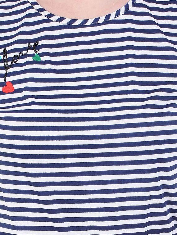drawstring striped a-line dress - 17333392 - Zoom Image - 5