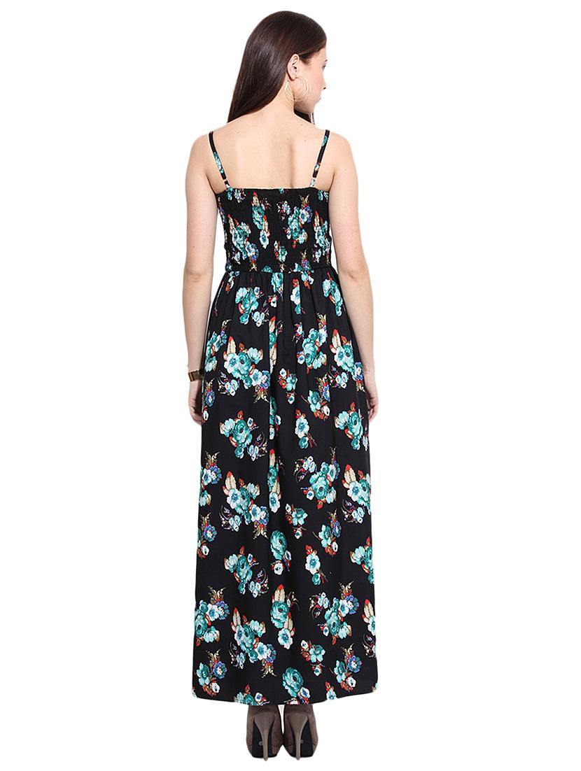 smocked yoke floral a-line dress - 17333401 - Zoom Image - 3