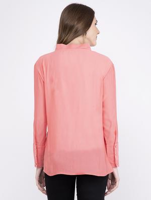 drape detail asymmetric top - 17333402 - Standard Image - 3