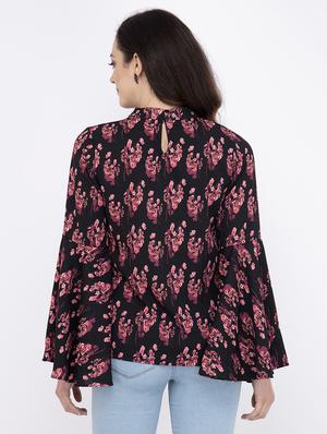 choker neck floral top - 17333403 - Standard Image - 3