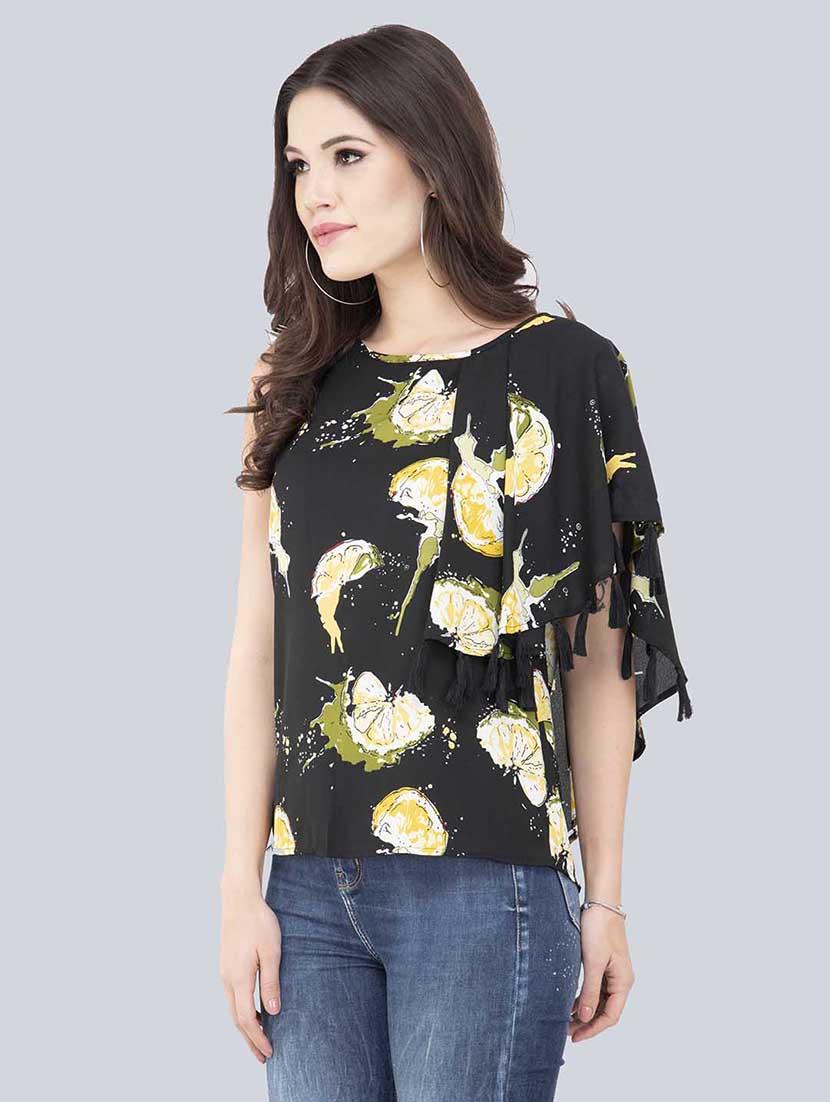 single bell sleeved quirky top - 17333406 - Zoom Image - 2
