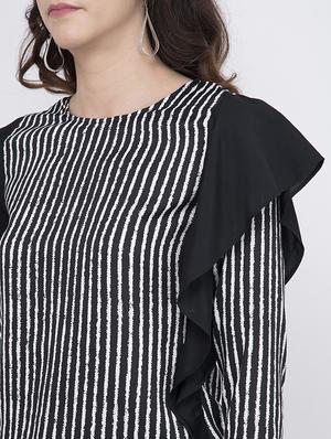bell sleeved striped top - 17333408 - Standard Image - 5