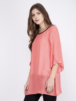 embellished detail layered top - 17333411 - Standard Image - 2