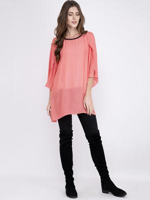 embellished detail layered top - 17333411 - Standard Image - 4