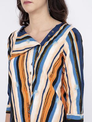 v-neck striped top - 17333413 - Standard Image - 5