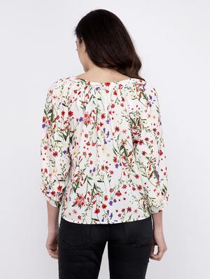 key hole neck floral top - 17333419 - Standard Image - 3