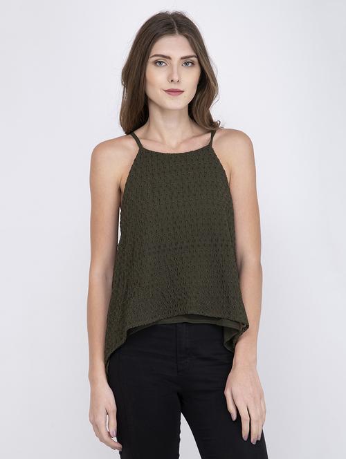 cami neck flared top - 17333428 - Standard Image - 1