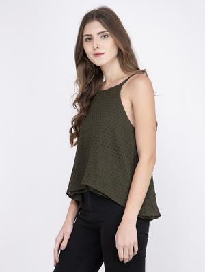 cami neck flared top - 17333428 - Standard Image - 2