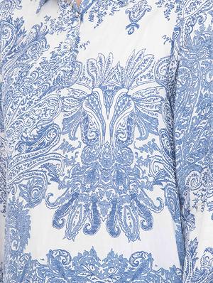 shirt collar paisley top - 17333430 - Standard Image - 5