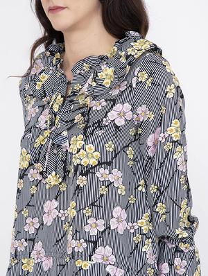 tie up neck floral top - 17333432 - Standard Image - 5