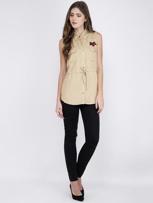 embellished detail drawstring top - 17333434 - Standard Image - 4