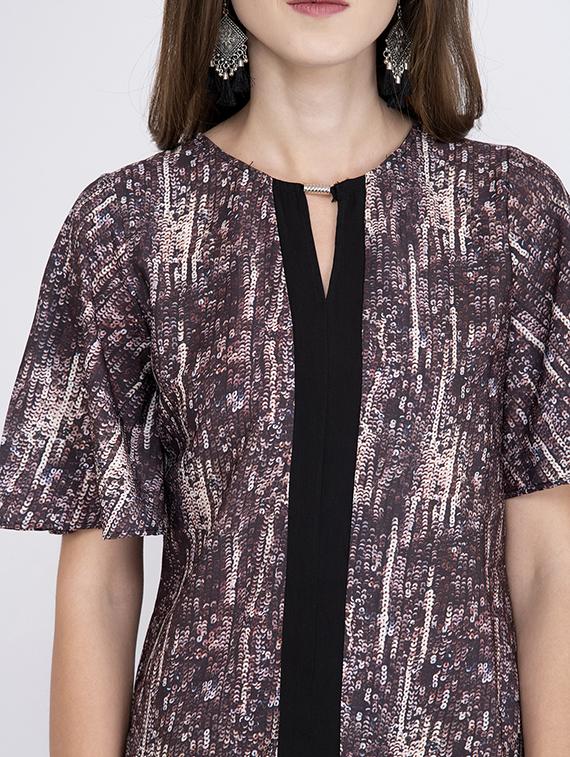 key hole neck printed top - 17333438 - Zoom Image - 5