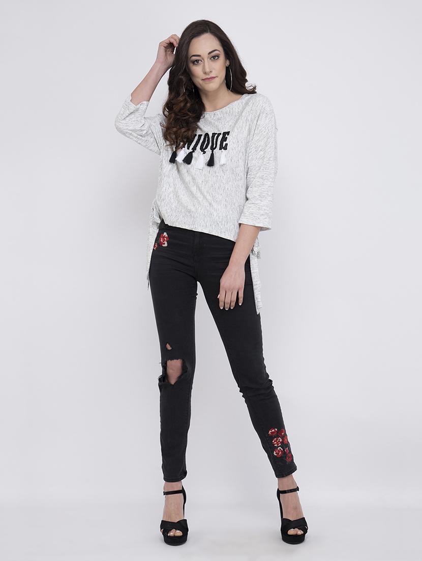 side tie knot embellished top - 17333439 - Zoom Image - 4