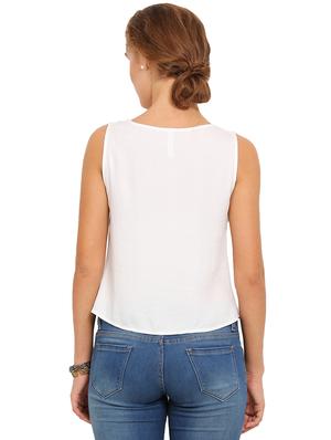 round neck solid top - 17333451 - Standard Image - 3