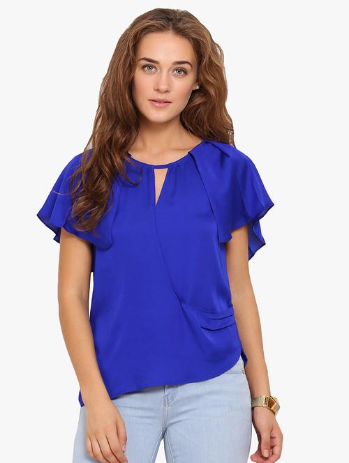 key hole neck cape top - 17333455 - Standard Image - 1