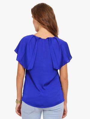 key hole neck cape top - 17333455 - Standard Image - 3