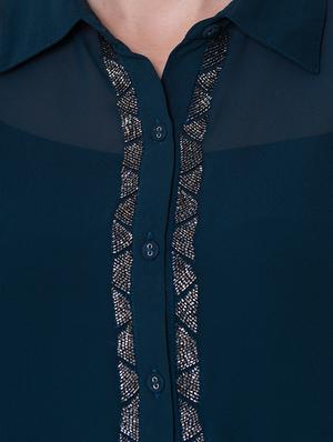 embellished detail high low top - 17333477 - Standard Image - 5