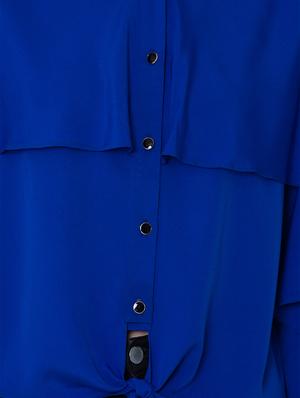 cold shoulder tie front top - 17333479 - Standard Image - 5