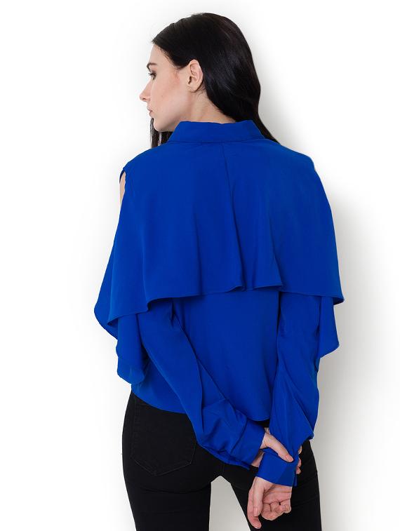 cold shoulder tie front top - 17333479 - Zoom Image - 3