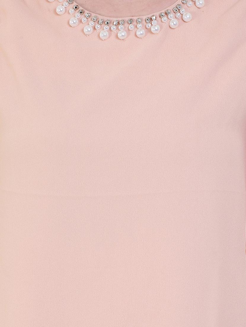 embellished detail cold shoulder top - 17333483 - Zoom Image - 5