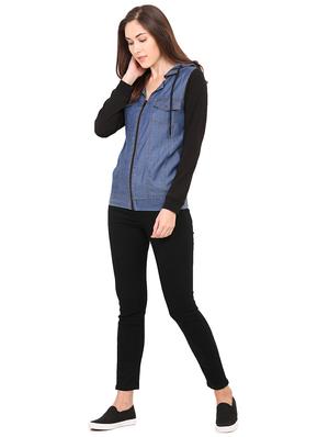 hooded neck zipper jacket - 17333488 - Standard Image - 4