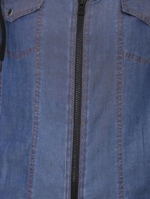 hooded neck zipper jacket - 17333488 - Standard Image - 5