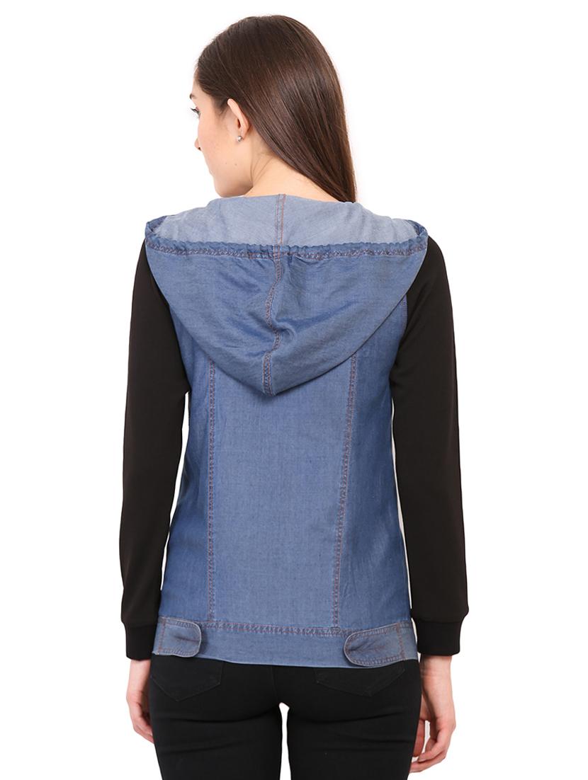 hooded neck zipper jacket - 17333488 - Zoom Image - 3